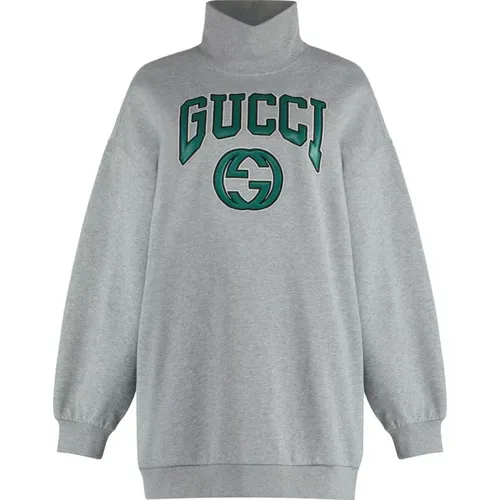 Fleece Back Sweatshirt , Damen, Größe: XS - Gucci - Modalova