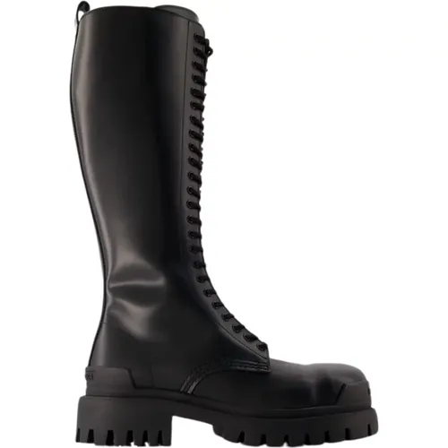 L20 Boots - Leather - , female, Sizes: 6 UK - Balenciaga - Modalova