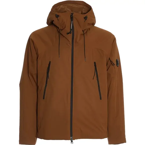 Beige Toffee Gesteppte Kapuzenjacke , Herren, Größe: XL - C.P. Company - Modalova