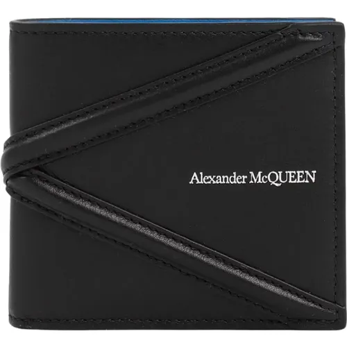 Leather Billfold Wallet , male, Sizes: ONE SIZE - alexander mcqueen - Modalova