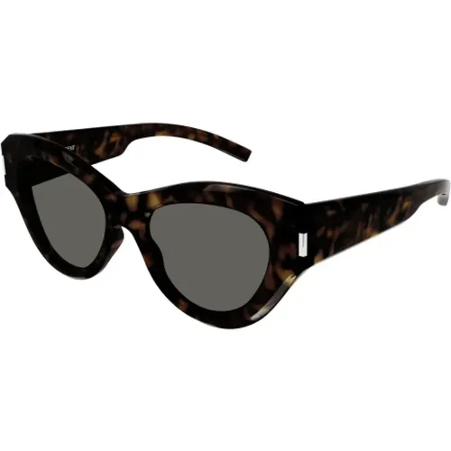SL 506 Havana Grey Sunglasses , unisex, Sizes: 51 MM - Saint Laurent - Modalova