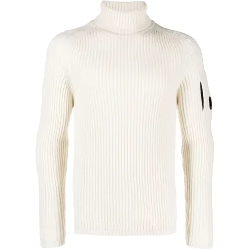 Turtlenecks, male, , Size: L Ribbed Knit Sweater - 46 - C.P. Company - Modalova