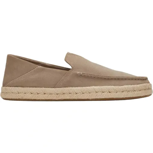 Taupe Rope Loafers Alonso Style , male, Sizes: 9 UK - TOMS - Modalova