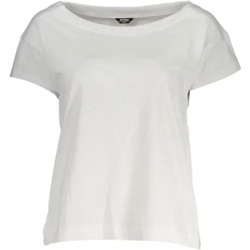 Baumwoll-T-Shirt mit Applikation und Logo , Damen, Größe: XS - K-way - Modalova