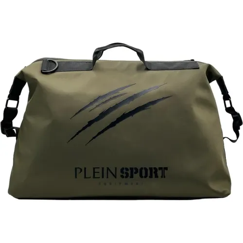 Solide Stofftasche mit Logo-Print und Kontrastemblem , Damen, Größe: ONE Size - Plein Sport - Modalova