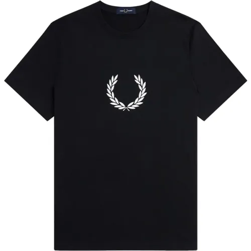 T-Shirts, male, , Size: XL Laurel Wreath Graphic T-Shirt - Fred Perry - Modalova