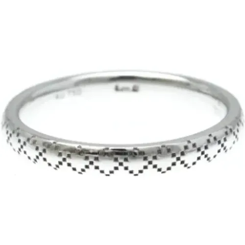 Pre-owned Jewellery, unisex, , Size: ONE SIZE Pre-owned White Gold rings - Gucci Vintage - Modalova