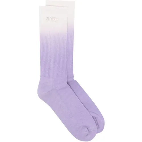 Socks, unisex, , Size: M Ribbed Logo Socks with Faded Effect - Autry - Modalova