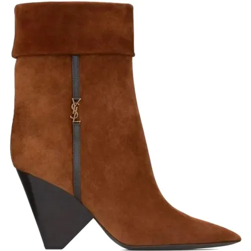 Classic Leather Boot , female, Sizes: 8 UK - Saint Laurent - Modalova