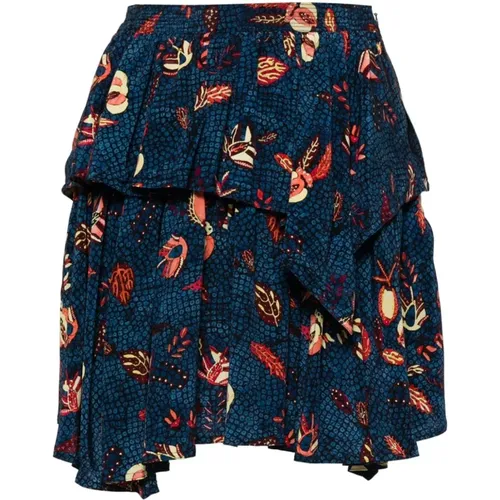 Floral Silk Mini Skirt , female, Sizes: XS, S - Ulla Johnson - Modalova