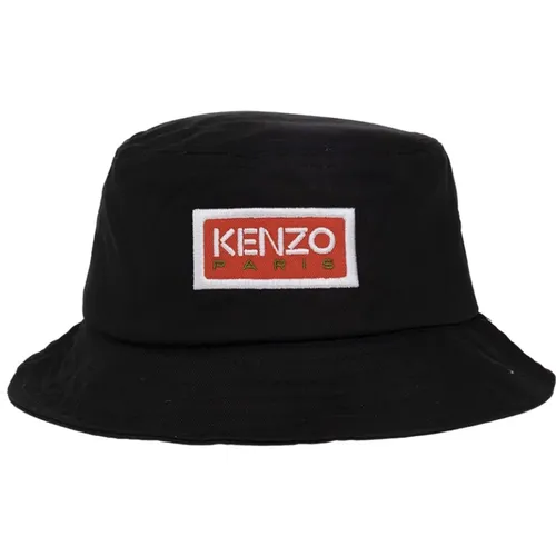 Schwarzer Eimerhut mit Logo , Herren, Größe: M - Kenzo - Modalova