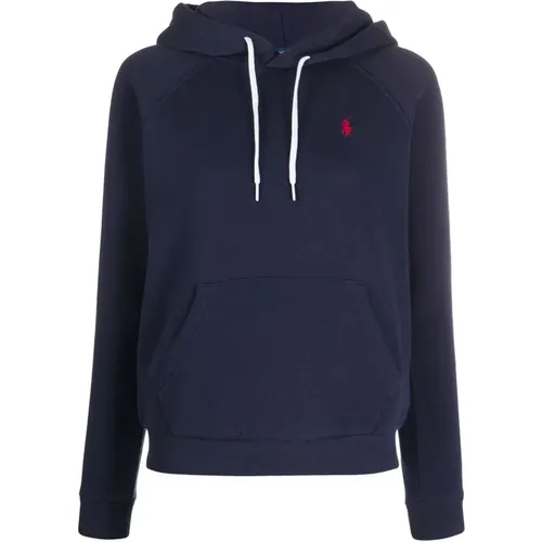 Blaue Casual Hoodie Pullover , Damen, Größe: M - Polo Ralph Lauren - Modalova