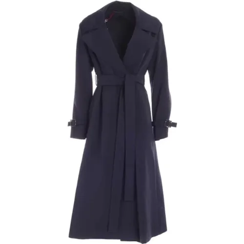 Luxurious Wool Blend Trench Coat , female, Sizes: S, L - Max Mara Studio - Modalova