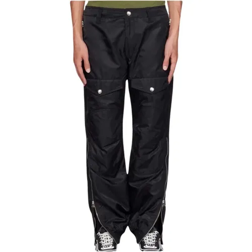 Wide Trousers, male, , Size: L Cargo Pants with Zipper - Moschino - Modalova