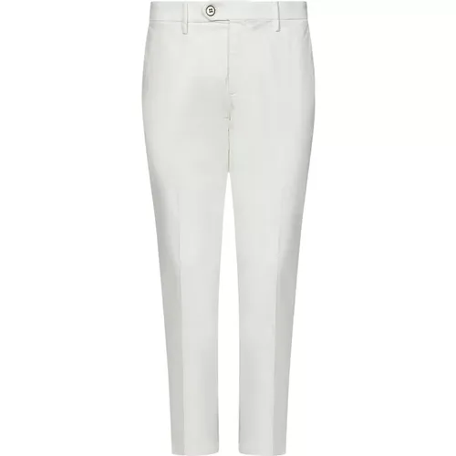 Cream Trousers with Slim Fit , male, Sizes: W33, W34, W36, W32, W40, W35 - Michael Coal - Modalova