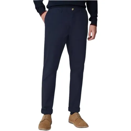 Skinny Chino Hose mit Gestreiftem Saum , Herren, Größe: W30 - Ben Sherman - Modalova