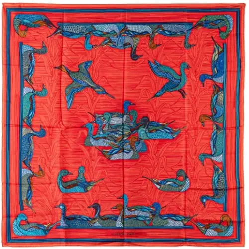 Pre-owned Scarves, female, , Size: ONE SIZE Pre-owned Silk scarves - Hermès Vintage - Modalova