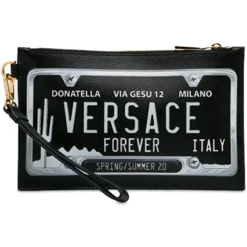 Pre-owned Clutches, female, , Size: ONE SIZE Pre-owned Leather clutches - Versace Pre-owned - Modalova