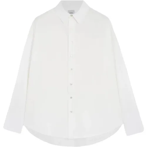 Weiße Overshirt-Bluse , Damen, Größe: S - HALFBOY - Modalova