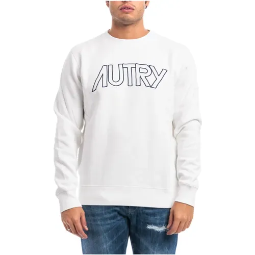 Sweatshirts, male, , Size: XL Cotton Crewneck Sweatshirt - Autry - Modalova