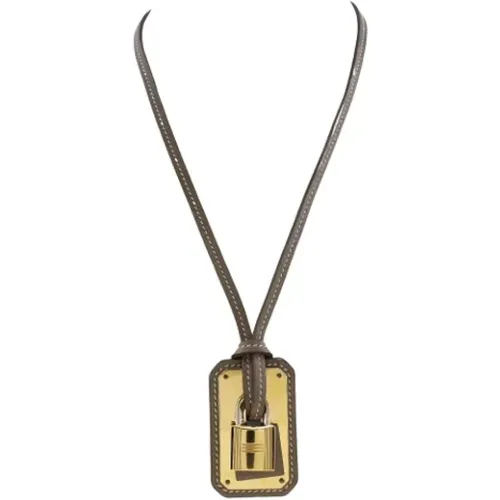 Pre-owned Jewellery, female, , Size: ONE SIZE Pre-owned Leather necklaces - Hermès Vintage - Modalova