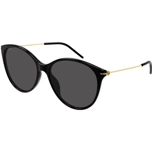 Schwarze/Graue Sonnenbrille , Damen, Größe: 58 MM - Gucci - Modalova