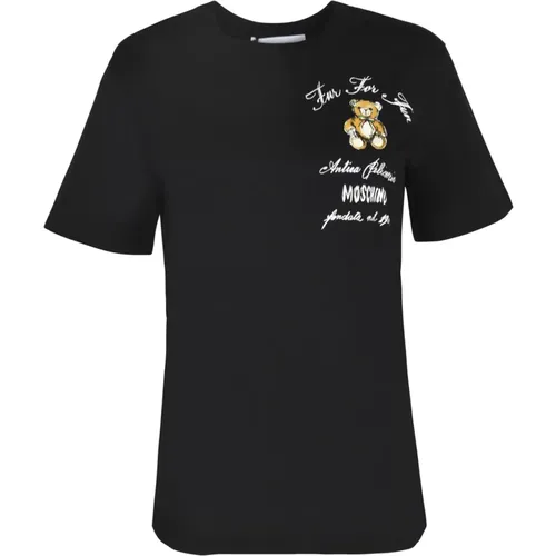 Stylish T-shirts and Polos , female, Sizes: XS, L - Moschino - Modalova