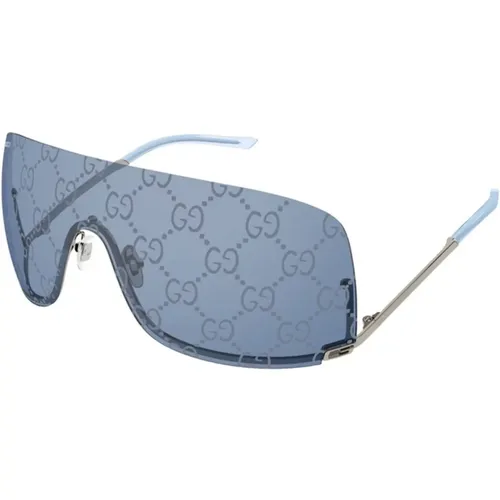 Sunglasses, female, , Size: ONE SIZE Grey Blue Sunglasses Gg1560S 003 - Gucci - Modalova