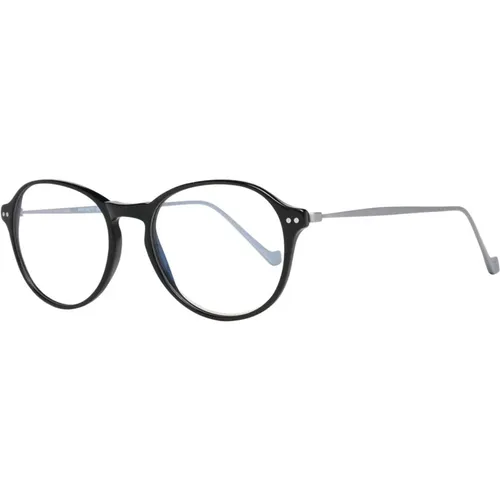 Glasses, male, , Size: ONE SIZE Men's Round Blue-Filter Optical Frames - Hackett - Modalova