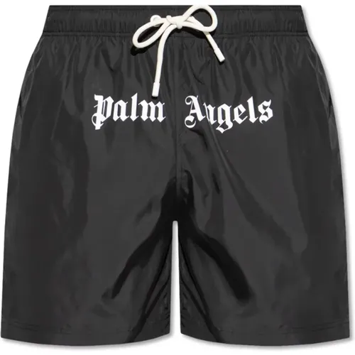 Beachwear, male, , Size: XS Logo swim shorts - Palm Angels - Modalova