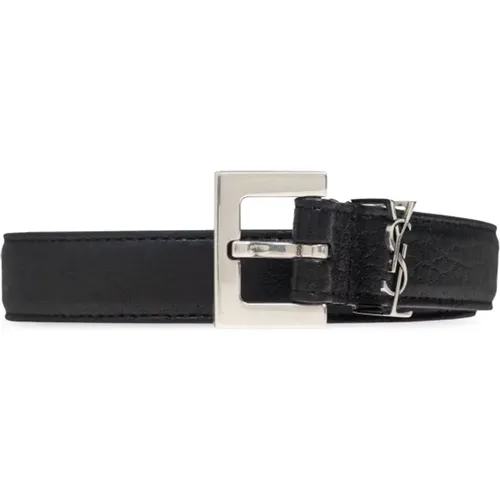 Belts, male, , Size: 90 CM Belt with logo - Saint Laurent - Modalova