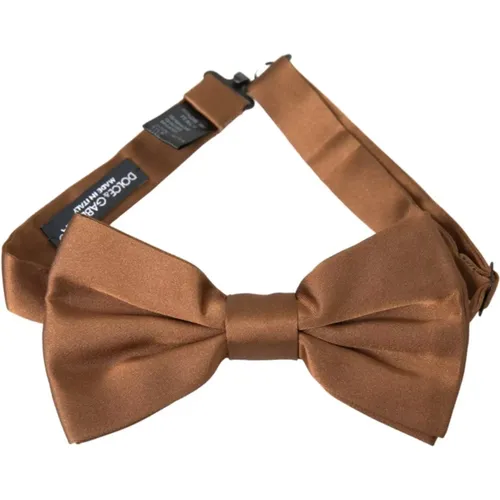 Bowties, male, , Size: ONE SIZE Adjustable Silk Bow Tie - Dolce & Gabbana - Modalova