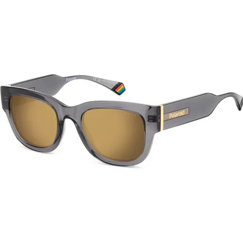Matte Grey Sunglasses with Grey Gold - Polaroid - Modalova