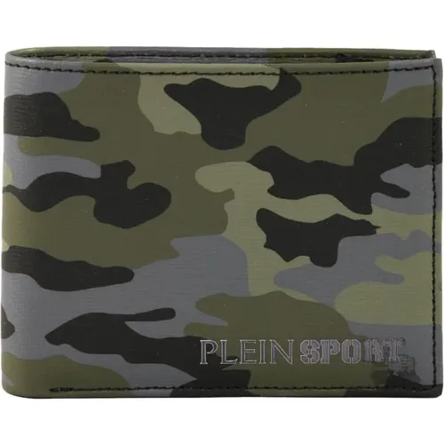 Wallets & Cardholders, male, , Size: ONE SIZE Stylish Wallet in Faux Leather - Plein Sport - Modalova