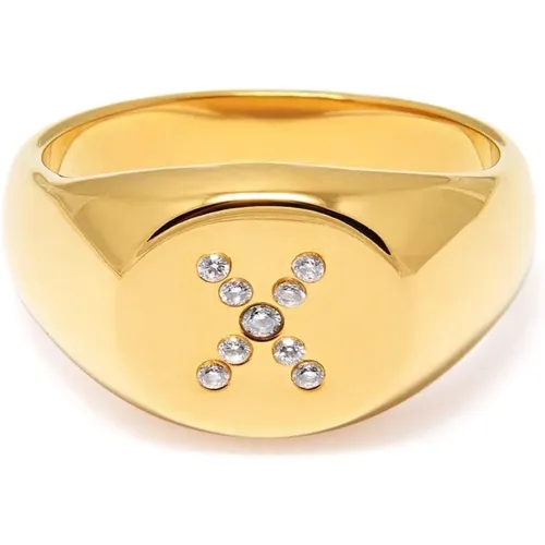 Limited Edition X Signet Ring , male, Sizes: 64 MM, 60 MM, 62 MM - Nialaya - Modalova