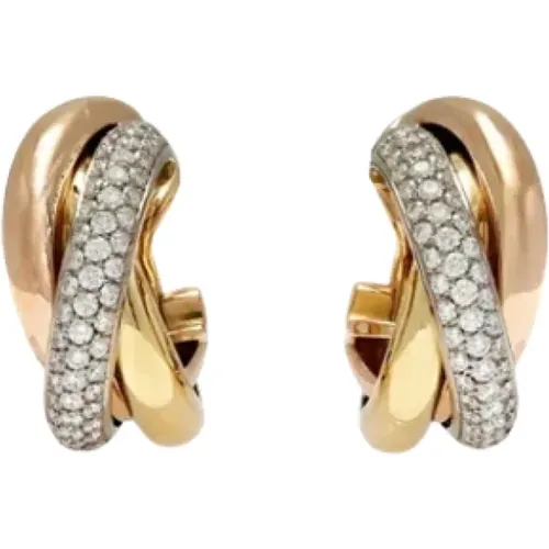 Pre-owned Jewellery, female, , Size: ONE SIZE Pre-owned Gold earrings - Cartier Vintage - Modalova