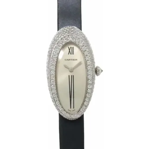 Pre-owned Watches, female, , Size: ONE SIZE Pre-owned White Gold watches - Cartier Vintage - Modalova