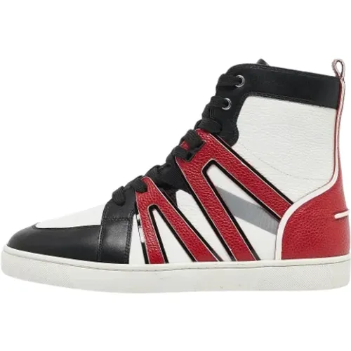 Pre-owned Sneakers, male, , Size: 9 1/2 US Pre-owned Leather sneakers - Christian Louboutin Pre-owned - Modalova