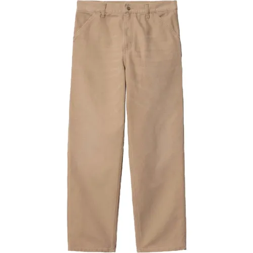 Straight Trousers, male, , Size: W28 Single Knee Long pants - Carhartt WIP - Modalova