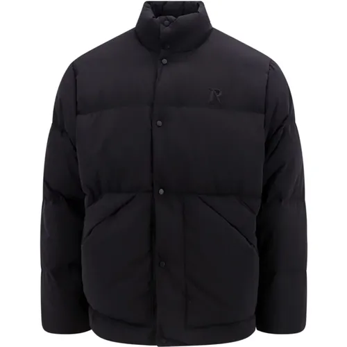 Schwarze Jacke mit Druckknöpfen und Monogramm , Herren, Größe: L - REPRESENT - Modalova