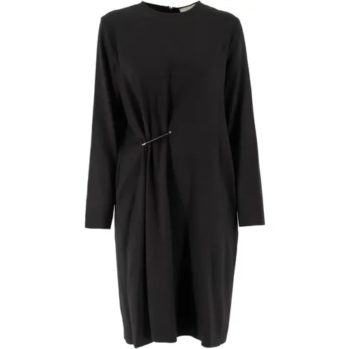 Elegant Brooch Loose Fit Dress , female, Sizes: XL, M, S, L - Antonelli Firenze - Modalova