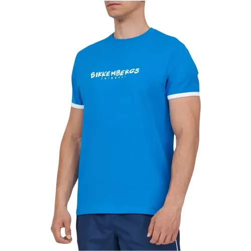 Herren Basic T-Shirt , Herren, Größe: L - Bikkembergs - Modalova