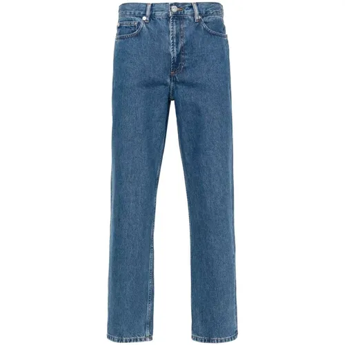 Indigo Blaue Straight Leg Denim Jeans , Herren, Größe: W34 - A.p.c. - Modalova