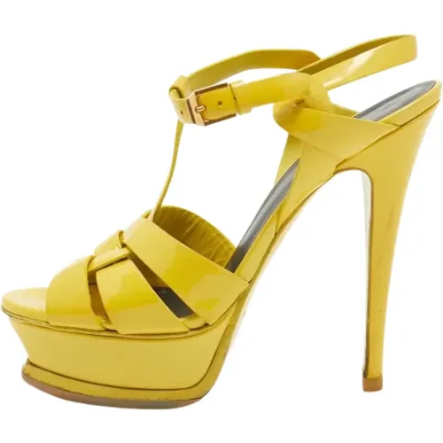 Pre-owned Leather sandals , female, Sizes: 4 UK - Yves Saint Laurent Vintage - Modalova