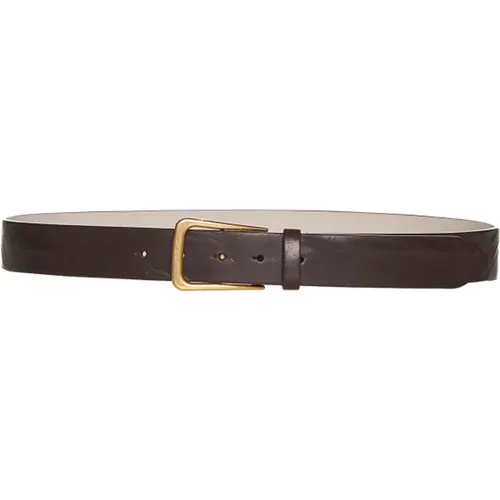 Leather Belts with Gold-Tone Hardware , female, Sizes: L - BRUNELLO CUCINELLI - Modalova