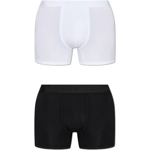 Bottoms, male, , Size: 2XL Two-pack of boxers with logo - Moschino - Modalova