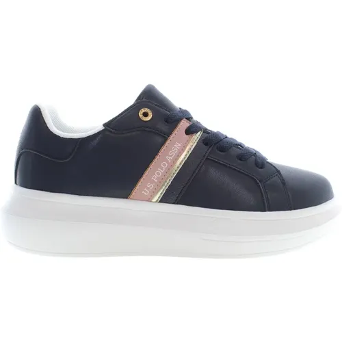 Blaue Polyester-Damensneaker , Damen, Größe: 39 EU - U.S. Polo Assn. - Modalova