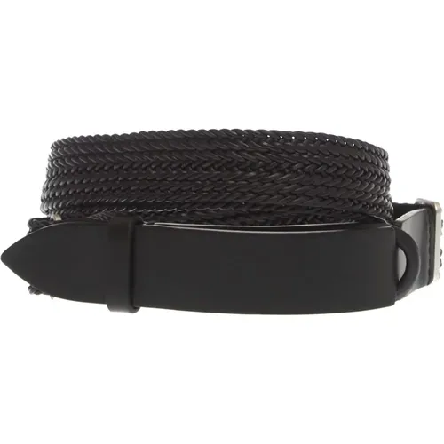 Belts, male, , Size: ONE SIZE Woven Leather Belt - Orciani - Modalova