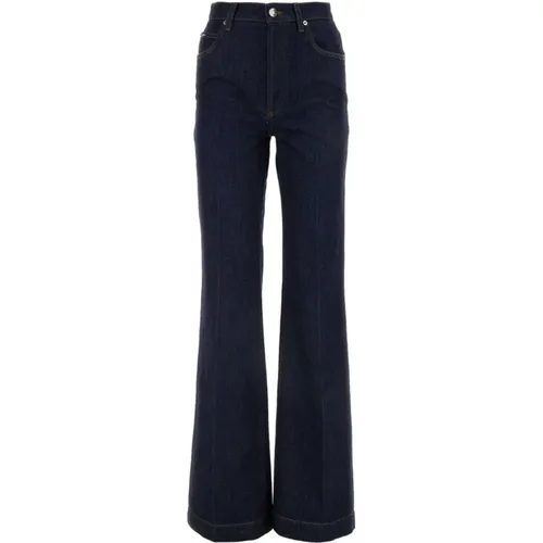 Dark Wide-Leg Denim Jeans , female, Sizes: S, XS - Dolce & Gabbana - Modalova