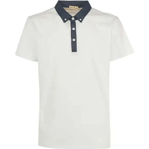 Elegantes weißes Poloshirt für Männer - CASHMERE COMPANY - Modalova